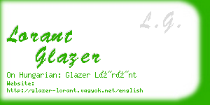 lorant glazer business card